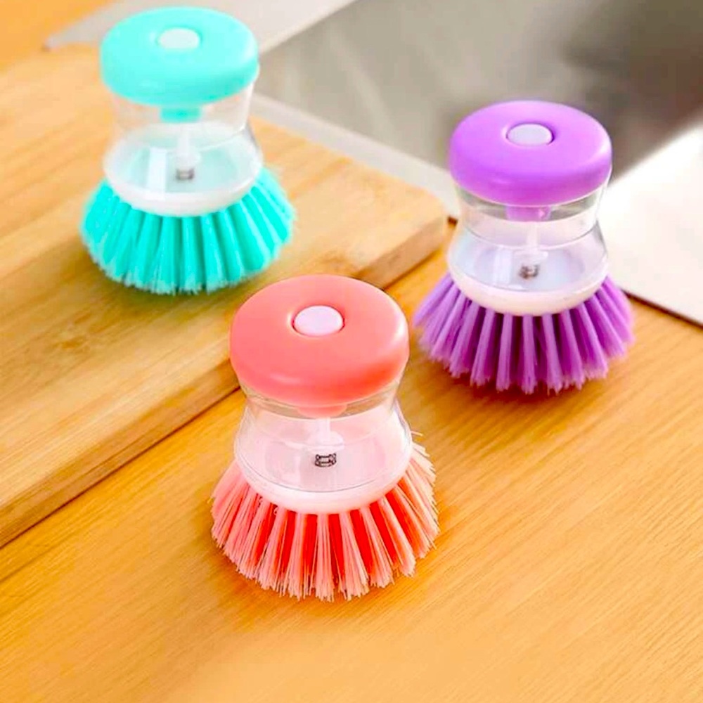 Cleaning Brush with Liquid Soap Dispenser